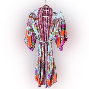 Rachel Zoe reversible Boho Luxe Print Kimono/robe